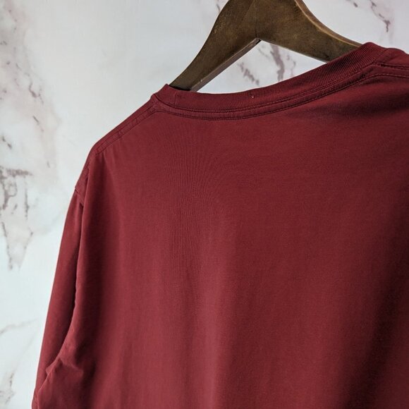 511 Tactical T Shirt Mens Large Red Cotton Crew  Neck Tee 5.11 Pocket Short - Picture 7 of 9